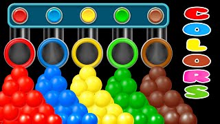 Learn Colors for Children with Color Balls Machine  Colours for Kids to Learn  Learning Videos [upl. by Rimas]