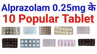 Alprazolam 025mg के 10 popular Tablet  Alzolam 025  Restyle 025  Anxit 025  Zolax 025 [upl. by Anaitit]