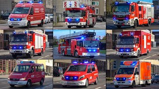 Feuerwehr AACHEN NEUE Drehleiter amp SONDERFAHRZEUGE  Einsatzfahrten der Feuerwachen 1 amp 3 [upl. by Home]