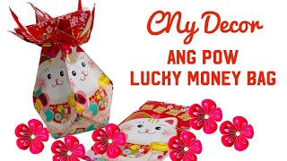 Easy Ang pow Lucky Money Bag Origami  DIY Chinese New Year Red Packet Lantern  CNY 2024 [upl. by Nyltiac]