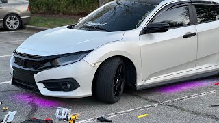 Installing underglow on the civic AGAIN [upl. by Eseela]