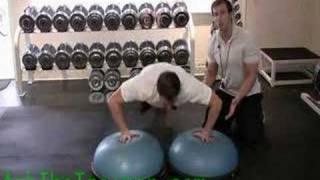 Dual BOSU Ball Pushups with progressions  plyometric [upl. by Axe]