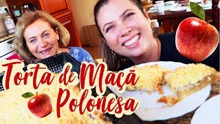 RECEITA DE SZARLOTKA torta de maça polonesa tradicional deliciosa [upl. by Anayik]