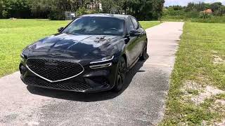 2022 Genesis G70 Sport Prestige 33t with chrome delete tint black emblem rear emblems removed [upl. by Ailet566]