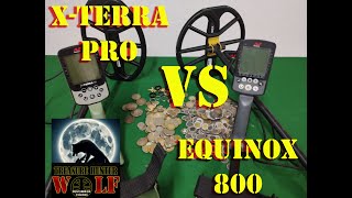 Pruebas Detector de Metales XTerra Pro VS Equinox 800 buscadordetesoros equinox800 xterrapro [upl. by Naliorf]