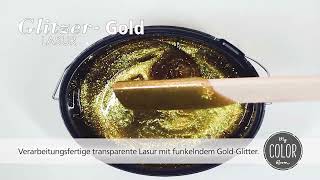 DIY Wandgestaltung mit Glitzer Lasur von My Color Room im GlamourLook [upl. by Edsel]