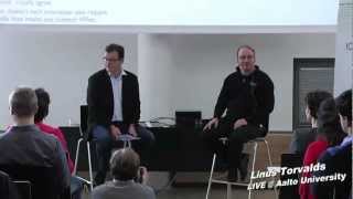 Linus Torvalds talking with Aalto University students on 23 October 2012 [upl. by Ewell]