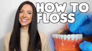 How To Properly Floss Teeth Dental Hygienist Explains [upl. by Yhtrod]