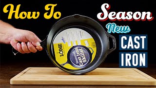 How To Season New Cast Iron Skillet Easy Simple [upl. by Qifar]