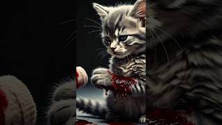 😱😭😭Kitten ka khoon beh raha he😭😭gamingguru cat shortvideos viral shorts [upl. by Daniyal]