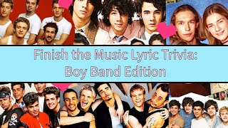 Boy Band Lyric Trivia [upl. by Aryamo]