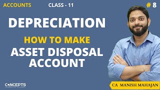 Asset Disposal Account Class 11  Provision for Depreciation  Depreciation Accounting [upl. by Tasiana]