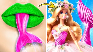 Barbie Becomes a Mermaid 💎 Gorgeous Beauty Makeover [upl. by Delisle109]