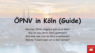 Nahverkehrsnetz Köln Guide [upl. by Oiludbo427]