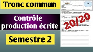 Contrôle production écrite tronc commun semestre 2 [upl. by Ruffina]