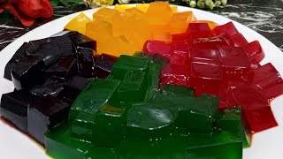 Homemade Jelly Without Gelatin And Corn Flour 🍮  By Kitchen with Fouzia [upl. by Nahrut]