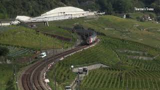 Trains through Lavaux 1 From Grandvaux to Epesses [upl. by Manbahs15]