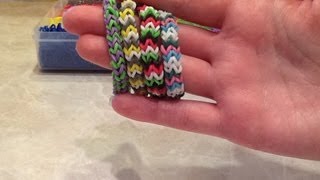 Easy Chevron Rainbow Loom Rubber Band Bracelet [upl. by Luapsemaj]