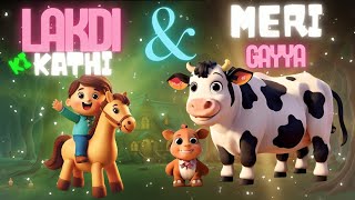 Lakdi ki kathi  Gaiya Meri Gaiya  Popular Hindi Children Songs  Hindi Rhymes for kids  3D Rhymes [upl. by Purdy]