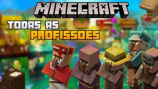 TODAS AS PROFISSÕES DOS ALDEÕES DO MINECRAFT ATUALIZADO 120 [upl. by Drhcir]