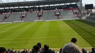 Scheiße Bvb Scheiße Bvb Schalke Fans im StPauli Stadion [upl. by Aracaj]