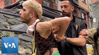 Turkish Police Chase Detain Protesters at Istanbuls Trans Pride Parade  VOA News [upl. by Zonda60]