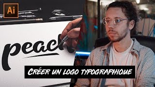 Comment créer un LOGO typographique sur illustrator [upl. by Laubin904]