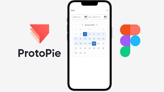 Prototyping a 📆 Date Range Picker in ProtoPie🥧 [upl. by Antoinette]