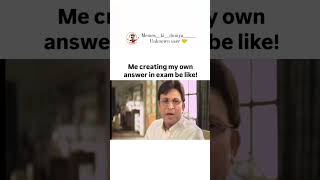 Me creating my own answer in exam be like😜 funny ytshorts illuminate [upl. by Derfliw]