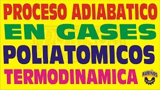 PROCESO ADIABÁTICO EN GASES POLIATOMICOS TERMODINÁMICA EJERCICIO RESUELTO [upl. by Amaras843]