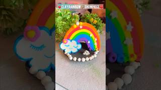 Satisfying Rainbow 🌈 clay art for Mother’s Day satisfying song shorts viral kids viralshorts [upl. by Belshin]