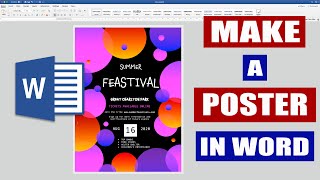 How to make a POSTER in Word  Microsoft Word Tutorials [upl. by Silvan176]