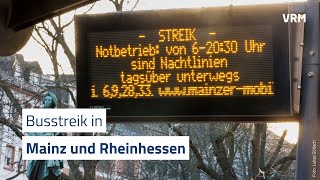 Busstreik läuft rheinhessenweit seit dem Morgen [upl. by Randi241]