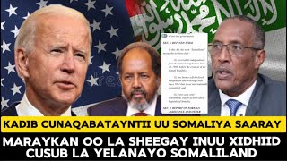 Maraykan Oo Lashegay Inu Somaliland Xidhiidh La Yeelanayo Kadib Marki U Cunaqabatayn Saaray Somaliya [upl. by Sharia819]