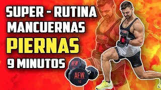 🔴 RUTINA PIERNAS 9 MINUTOS 4  MANCUERNAS [upl. by Anirehtac]