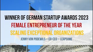 Scaling Exceptional Organizations In Germany Top Female Entrepreneur Of 2023  Startupravencom [upl. by Assenat]