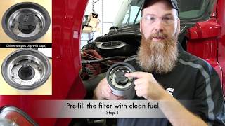 Fleetguard FF5825NN Fuel Filter Change [upl. by Odin]