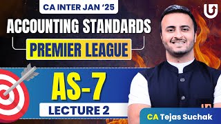 CA Inter Accounting Standards  CA Inter Jan 2025  AS7  Lec2  CA Tejas Suchak cainter [upl. by Helbonnas]