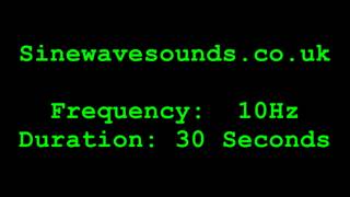 10hz Sinewave  Test Tone  Sound [upl. by Einobe]