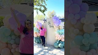 Decoración de globos para Baby shower 💜 Baby shower decoration [upl. by Bricker]