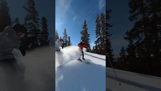 Snowboarders Spraying Beginner Skier [upl. by Lehar2]