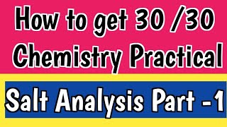 Salt Analysis Practical ChemistryClass 12  Practical exam 2024 Salt analysis Chemistry [upl. by Bergin283]