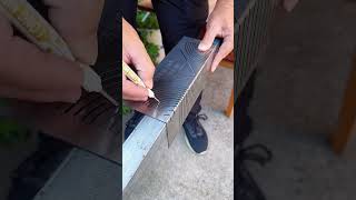 Square steel 90 degree arc angle rulerHardware viralvideo woodworking decoration tools shorts [upl. by Kopaz]