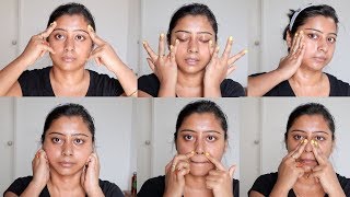 Antiaging Face Massage Techniques To Reduce Forehead wrinklesDouble Chin and Sagging Cheeks [upl. by Winn342]