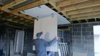 How to Fit Plasterboard to an Existing Ceiling Double Boarding a Plaster Board Drywall Ceiling [upl. by Ardnalak895]