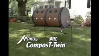 Mantis® ComposTTwin Two Bin Rotating Composter Makes Composting Easier [upl. by Negyam]