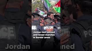 Jordan Cracks Down On ProPalestine Protesters Near IsraeliOccupied West Bank Border [upl. by Sidran]