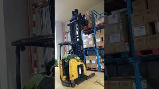 very fast forklift driver 💪🥦🇲🇾 forklift automobile youtubeshorts sorts viral [upl. by Elocan320]