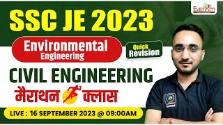 SSC JE 2023  Environmental Engineering Marathon Class  Civil Engineering Quick Revision [upl. by Lertsek822]