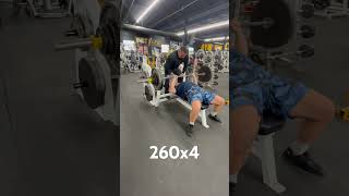 260x4 Bench Press motivation strength fitnessmotivation strengthtraining strength benchpress [upl. by Setsero]